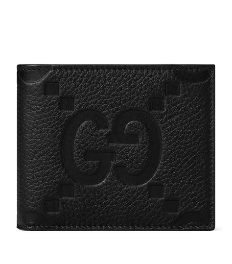 gucci wallet mens black gg logo denim with id|gucci small wallet women's.